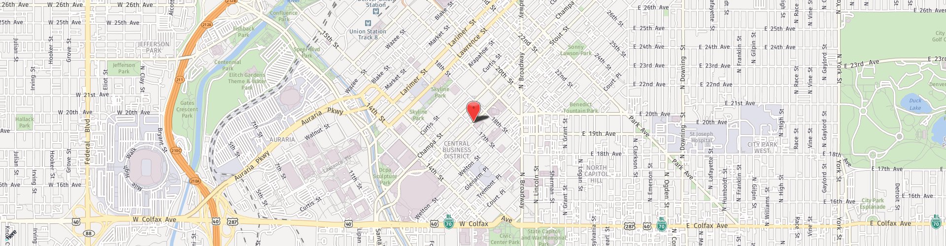 Location Map: 1715 Stout Street Denver, CO 80202